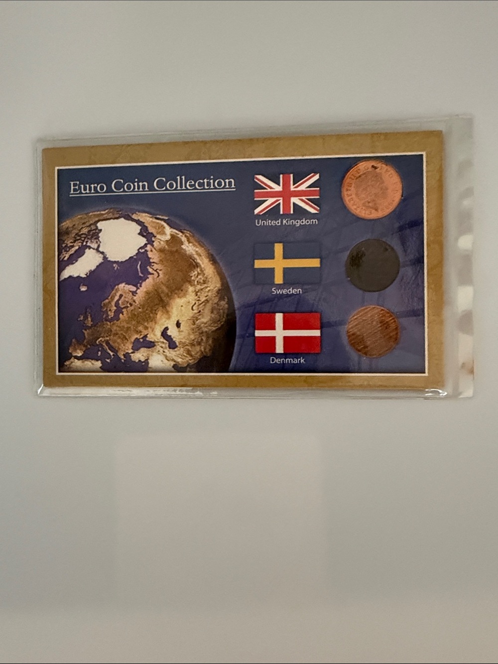 Euro Coin Collection Display Card